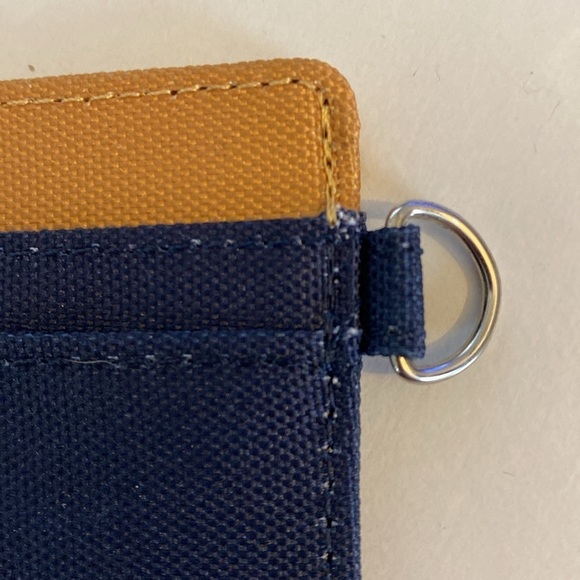 Joules On The Go Card Wallet in Navy Blue and Yellow - Picture 4 of 8